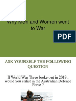 Why Men and Women Went To War