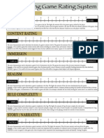 Role Playing Game Rating Sheet (6430694)