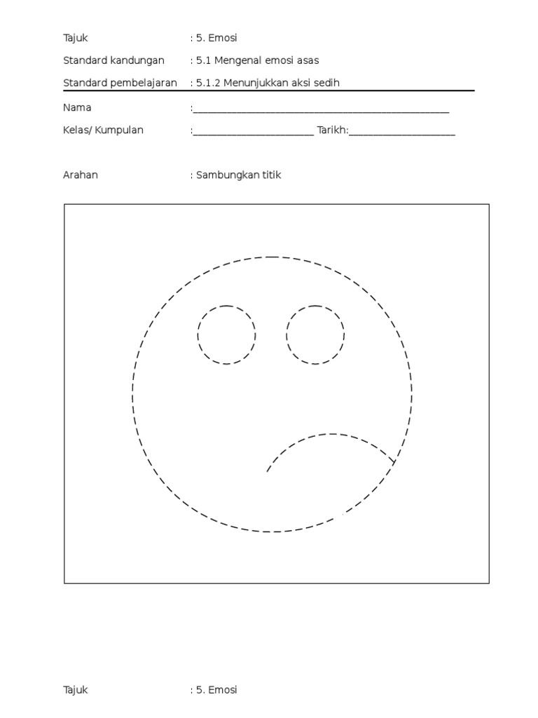 Latihan Lembaran Kerja Emosi Pdf
