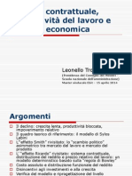 Modello contrattuale, produttività del lavoro e crescita economica