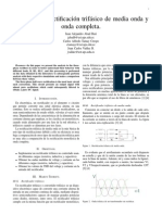 Rectificación Trifásica de Media Onda y Onda Completa