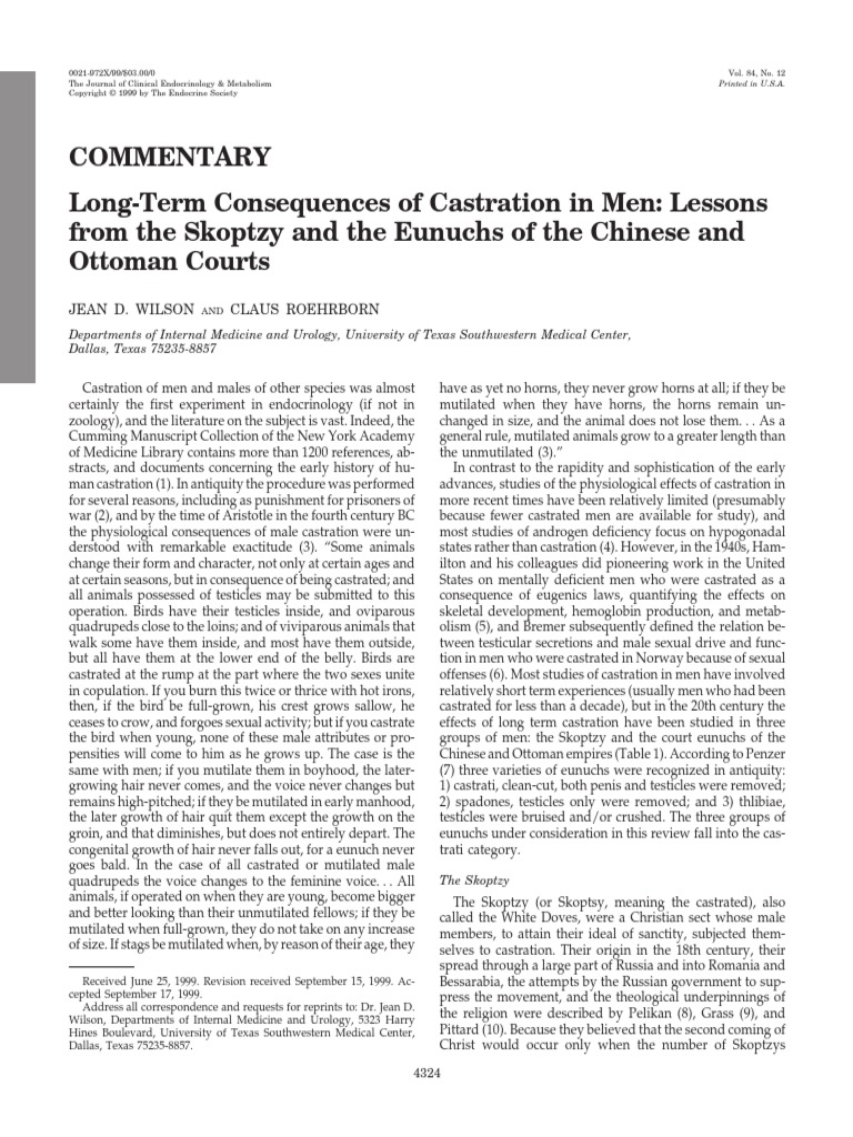 Eunuchs Pdf Urinary Incontinence Urination