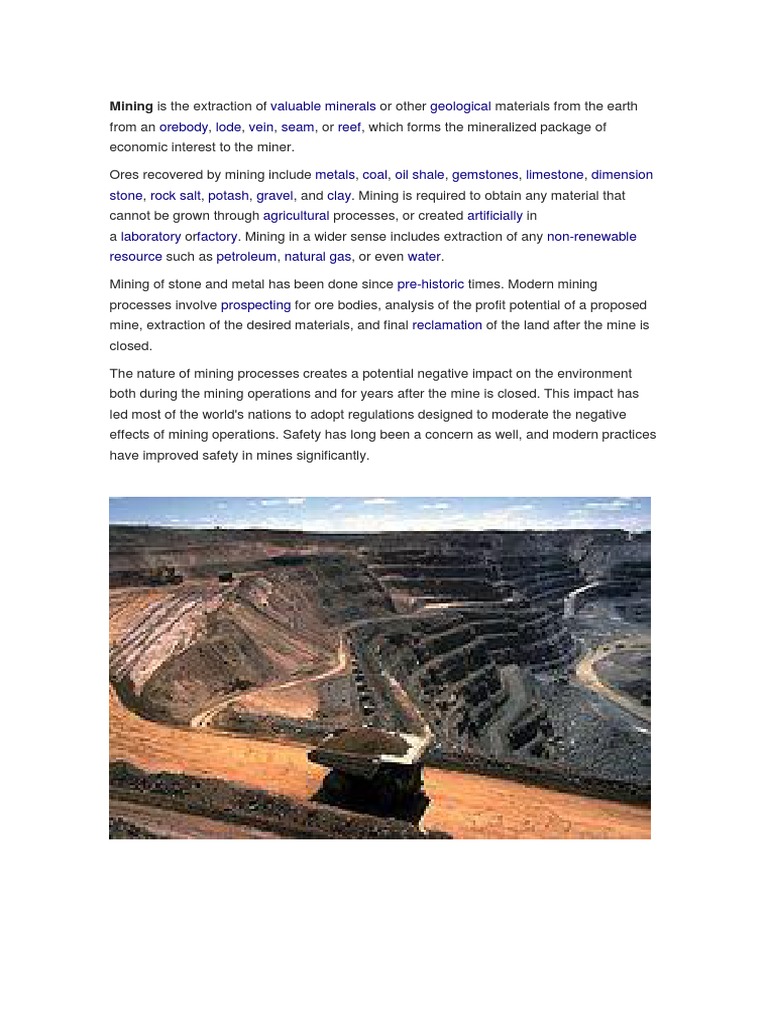 Overview of Mining and Extraction | PDF