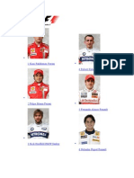 1 Kimi Räikkönen Ferrari 4 Robert Kubica BMW Sauber