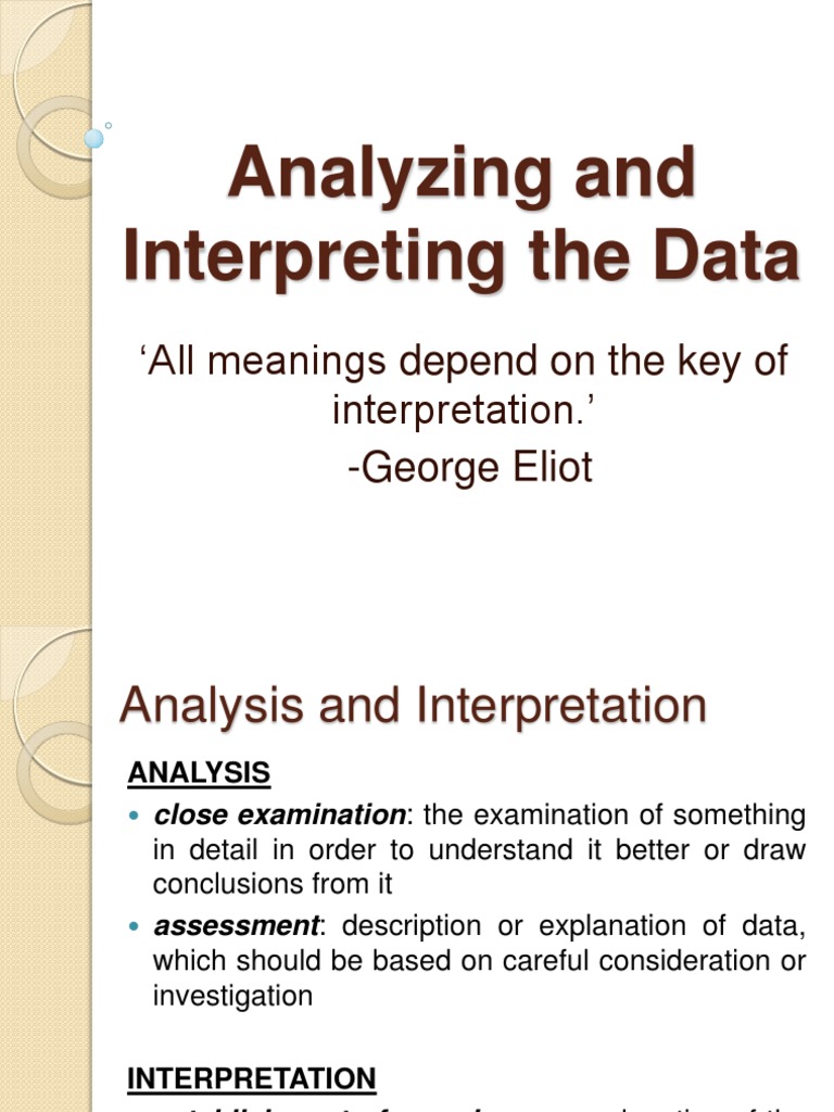 Data Analysis And Interpretation Level Of Measurement Data