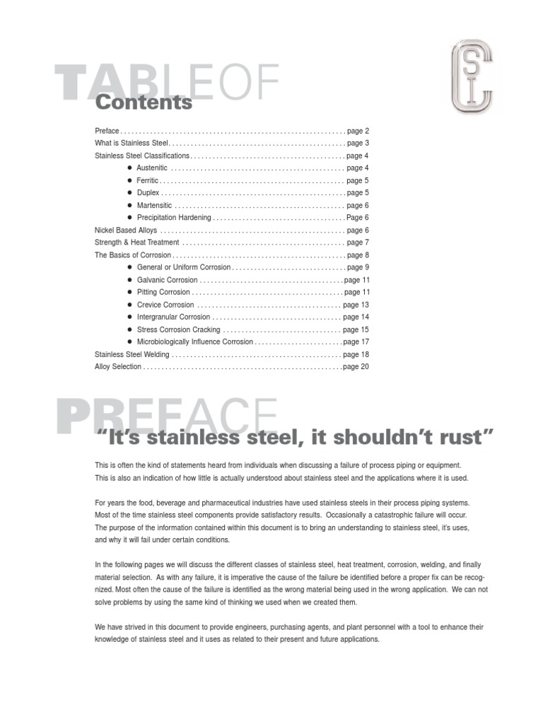 Stainless Steel Guide | PDF | Stainless Steel | Corrosion