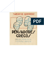 Theodor Gomperz - Los Pensadores Griegos Tomo I