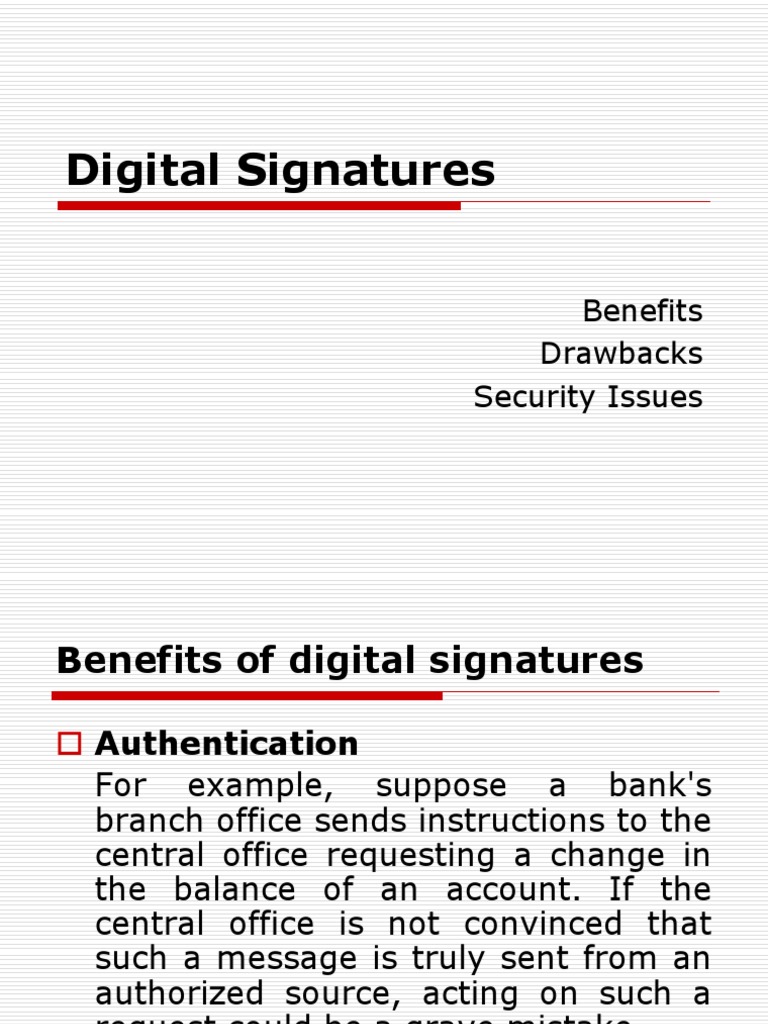 Digital Signatures: Benefits & Risks | PDF | Public Key Cryptography ...