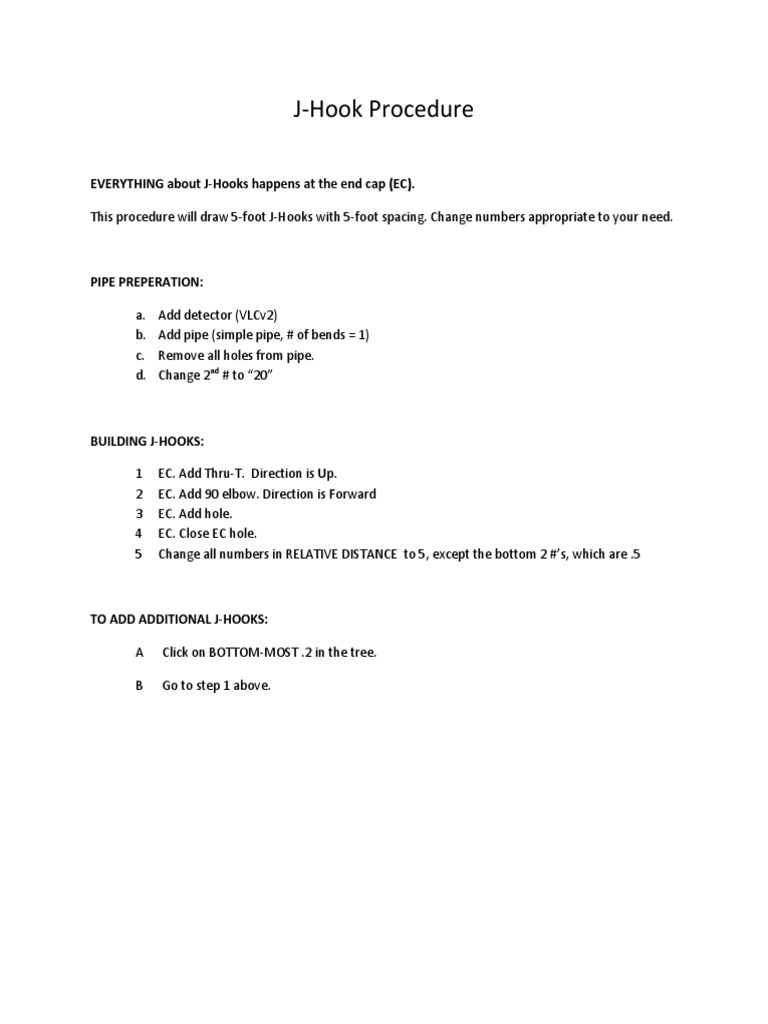 JHook Procedure EVERYTHING About JHooks Happens at The End Cap (EC