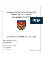 Reglamento Competición Silvestrismo Madrileña 2011