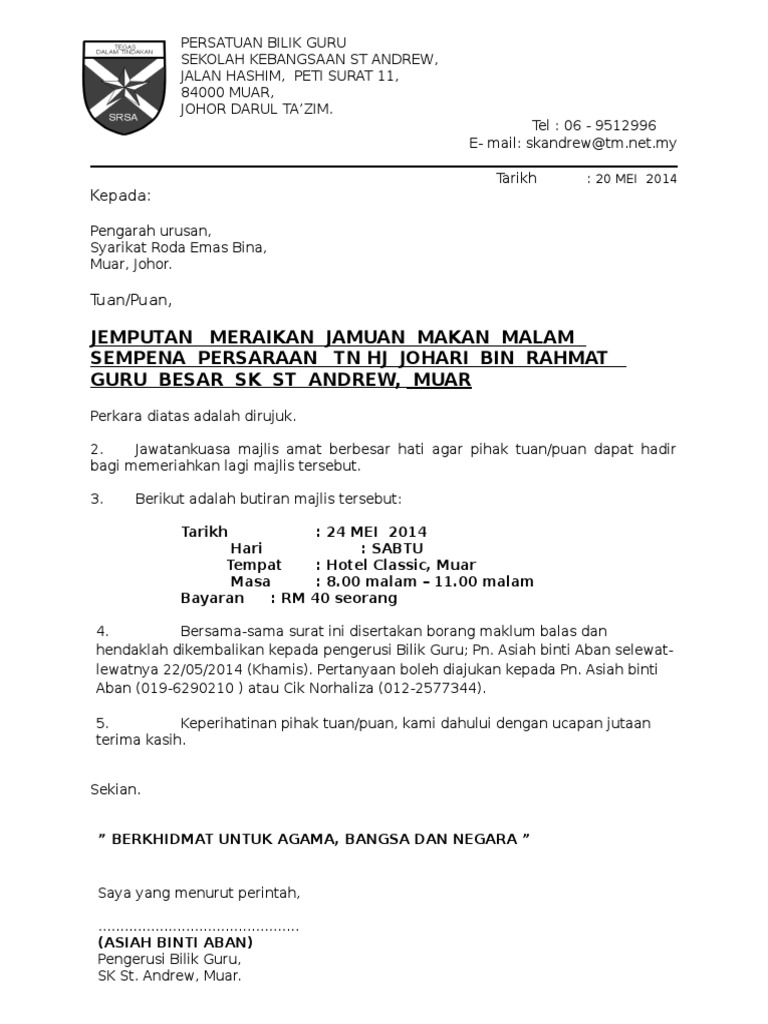 Cara Tulis Surat Jawapan
