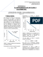 Estudio del enfriamiento de un fluido y calorimetría