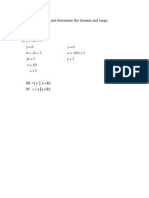 Sketch The Graph and Determine The Domain and Range. Answer