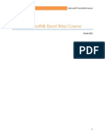 Microsoft® Excel Mini Course - Modul PDF