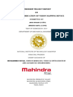 Mahindra Internship Report