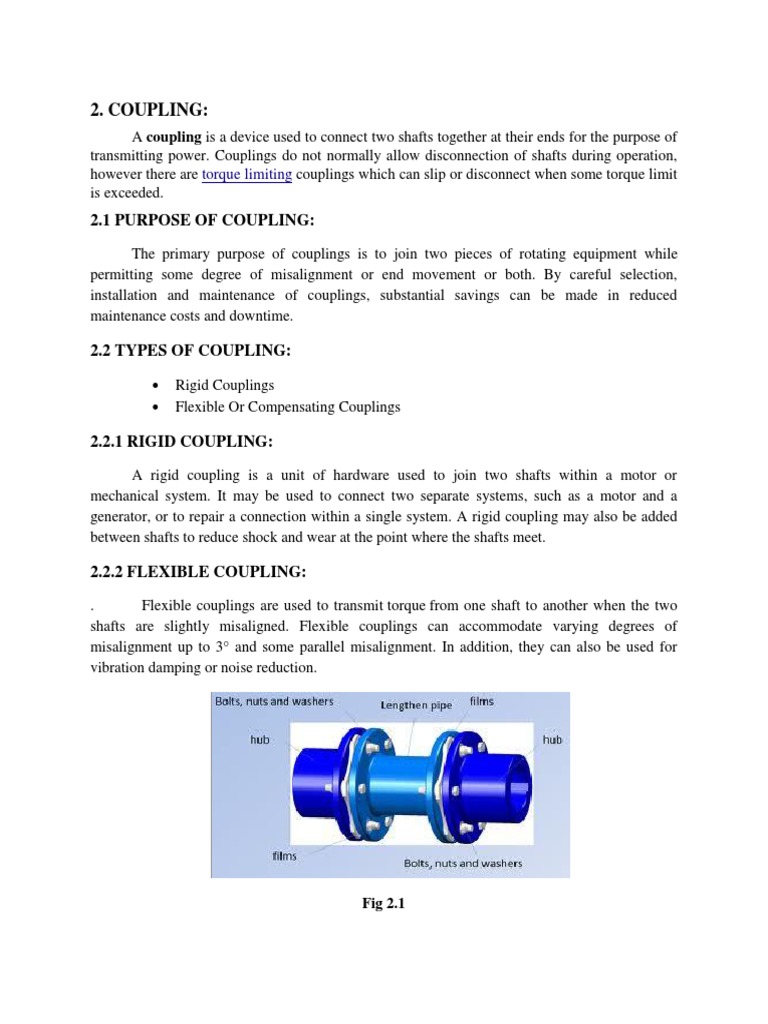Types and Functions of Couplings | PDF | Gear | Kinematics