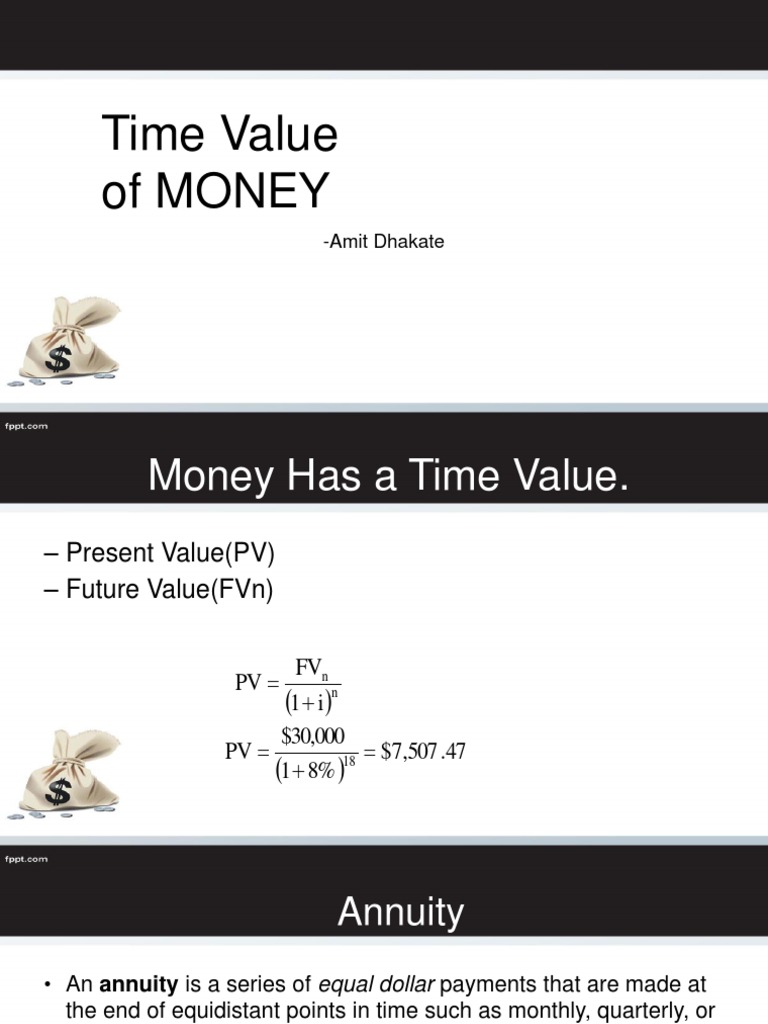 Time Value of Money: - Amit Dhakate | PDF | Finance & Money Management ...