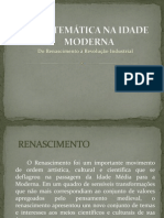 A Matemática Na Idade Moderna