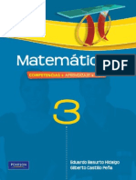 Matemáticas 3 Competencias, Aprendizaje, Vida -Eduardo Basurto Hidalgo