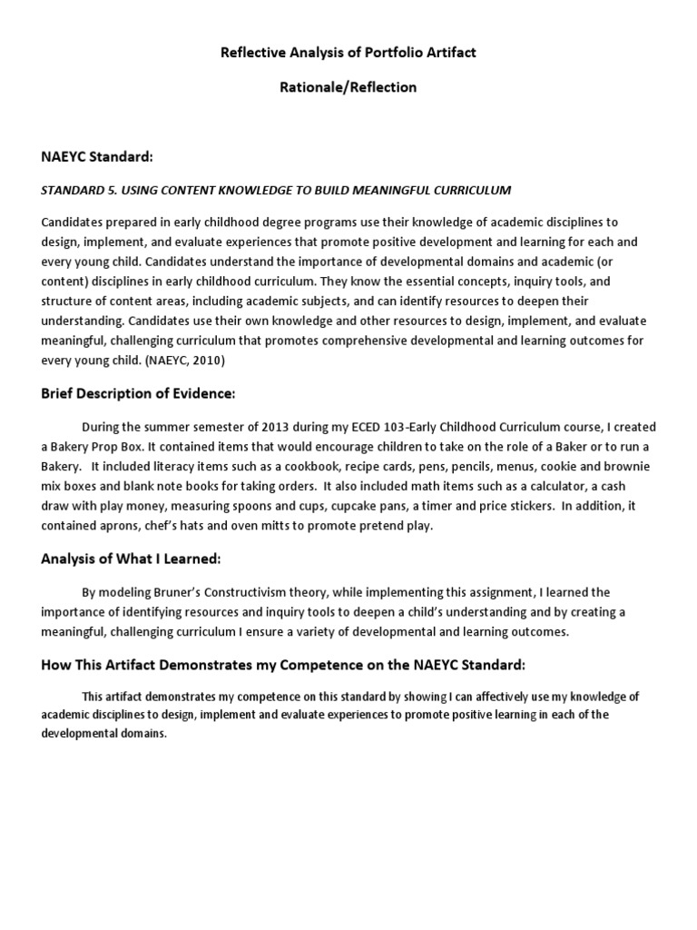 Rational Reflection Standard 5 | PDF | Career & Growth | Wellness