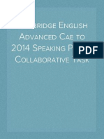 Cambridge English Advanced Cae To 2014 Speaking Part 3 Collaborative Task