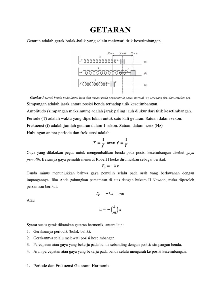 Bahan Ajar Gerak Harmonis
