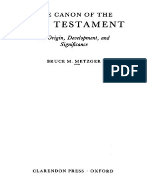 Metzger Biblical Canon New Testament - 
