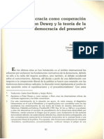 La Democracia Como Cooperación Reflexiva. John Dewey y La Teoría de La Democracia Del Presente (Honneth)