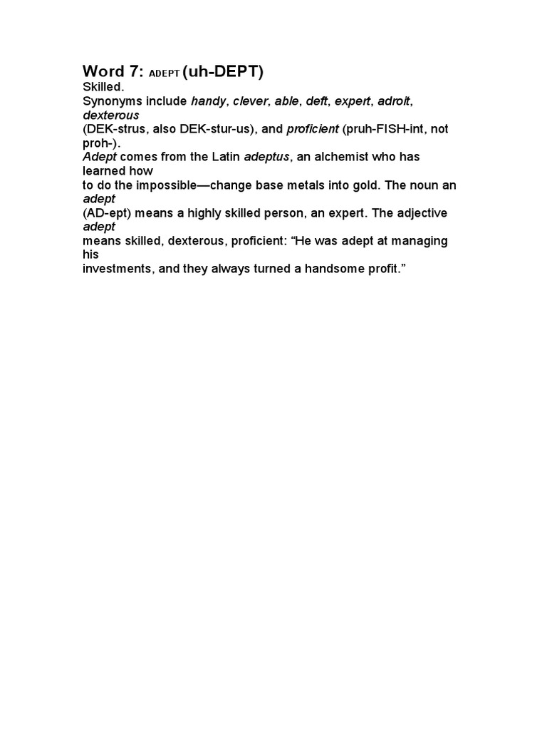 Adept | PDF