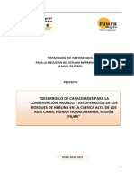 Perfil de Proyecto - Desperfil de proyecto Para La Conservación, Manejo y Recuperación de Los Bosques de Neblina en La Cuenca Alta de Los Rio