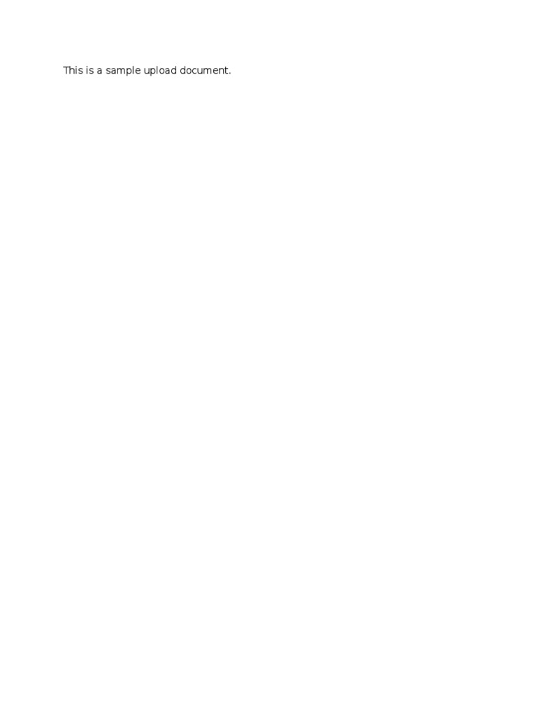 Sample Upload Document 20141102 | PDF