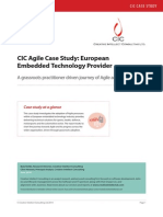 CIC Agile Case Study: European Embedded Technology Provider: A Grassroots Practitioner Driven Journey of Agile Adoption