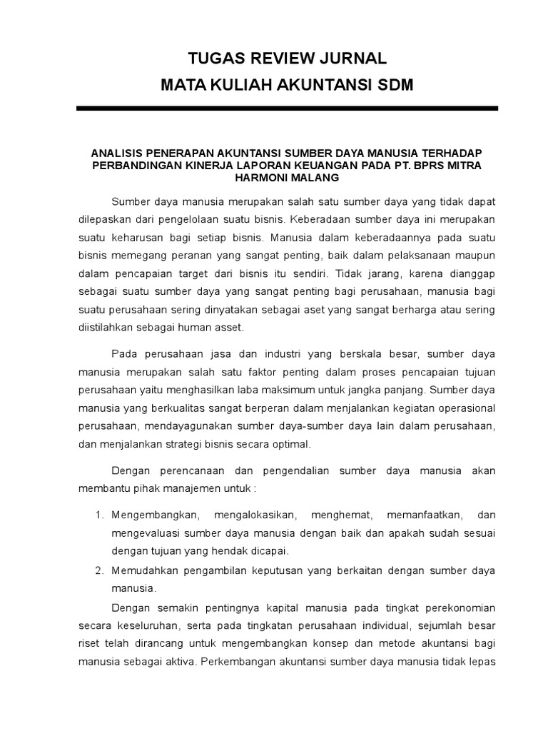 41+ Contoh Review Jurnal Internasional Manajemen Sumber Daya Manusia PNG
