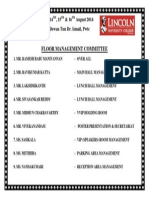 Floor Management Committee For International Conference - August 2014