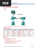 6.5.1.1 Lab - Securing Layer 2 Switches