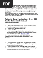 Download Cara Menjadikan Error E99 Untuk Kartu Telkomsel Baik Itu Kartu Simpati by Zulham Gates SN245321260 doc pdf