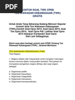 Soal Cpns Tkb Formasi Tenaga Pendidik