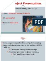 Blog Project Presentation: Powerpoint On Global Warming For Eng-174 Name: Id: Teacher