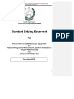 Standard Bidding Documents (SBDs) for Procurement of Ophthalmology Equipment (December 2013)