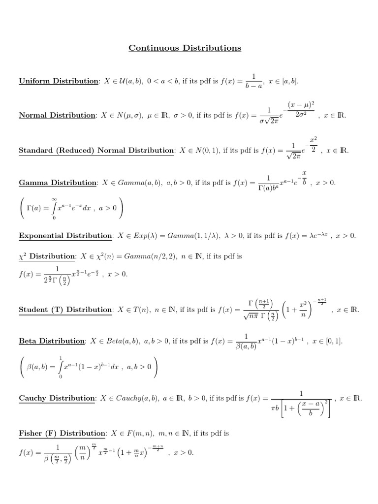 Continuous Distr | PDF
