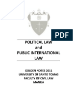 UST Golden Notes 2011 - Political Law (Table of Contents)