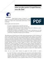 Rezultate Financiare Pe Plus Pentru Grupul Danone in Primul Semestru Din 2010