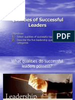 Selecting Qualities of Successful Leaders
