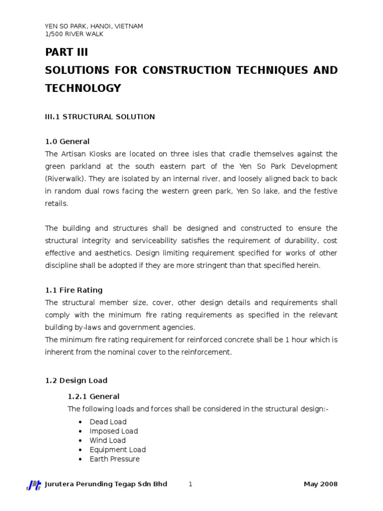 Solutions For Construction Techniques and Technology: Iii.1 Structural ...