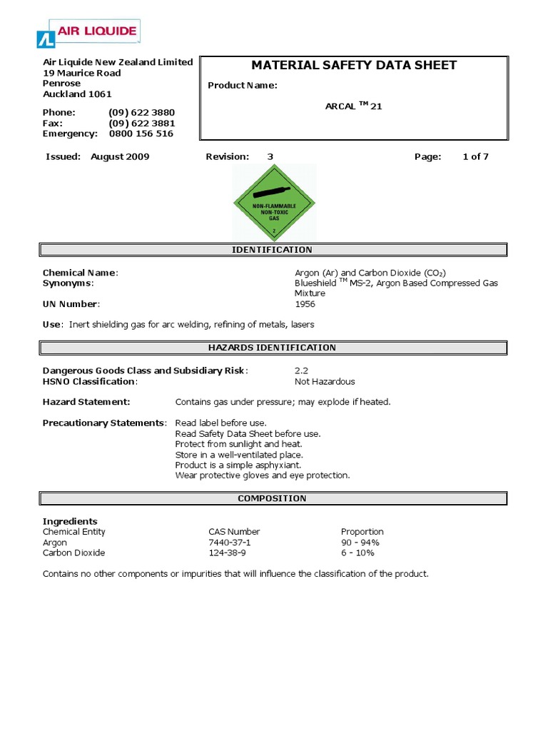 Welding Gas | PDF | Dangerous Goods | Carbon Dioxide