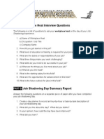 interview questions  summary report handout