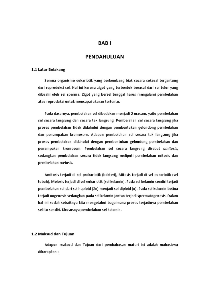 Makalah Meiosis Dan Mitosis