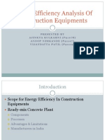 Energy Efficiency Analysis of Construction Equipment