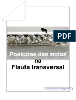 FLAUTA - DIGITAÇÃO - Posições Das Notas Na Flauta Transversal