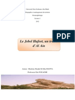 Rapport Jebel Hafeet Melle DIATTA 2012